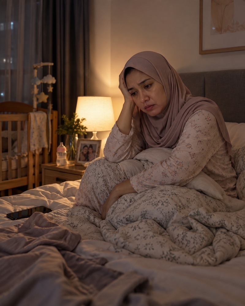 Ibu dan ayah di rumah